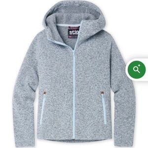 Stio basically NWOT Women Sweetwater Fleece Full Zip Hoodie M Windchill Heather